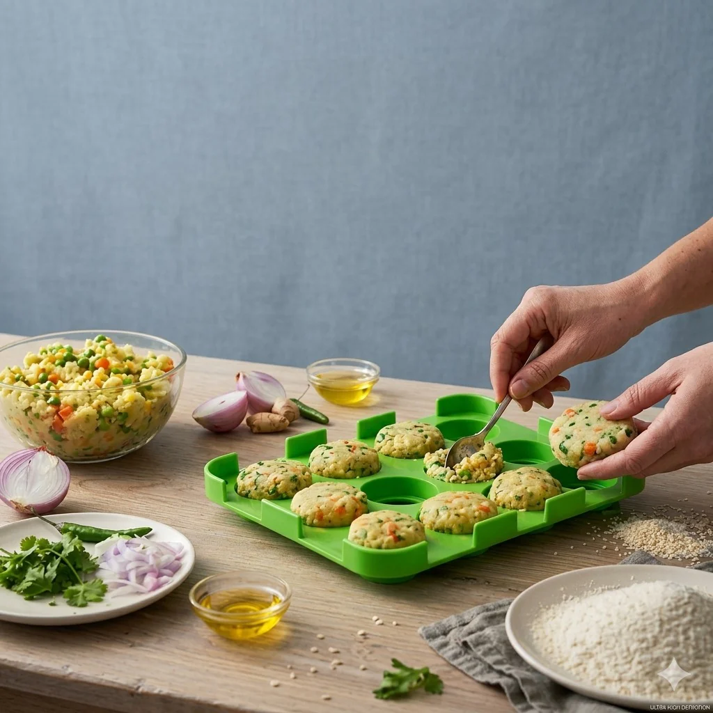 12 Slot Cutlet & Tikki Maker – Easy Burger Patty Press for Perfect Shapes; g - Image 8