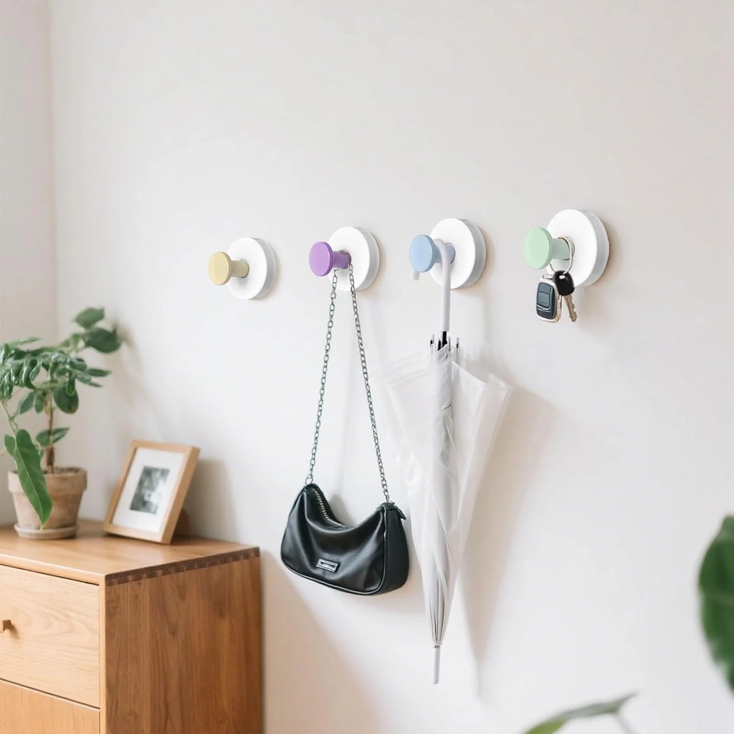 Reusable Heavy-Duty Suction Cup Hooks (Set of 4) – Removable Waterproof Wall Hooks;g - Image 8
