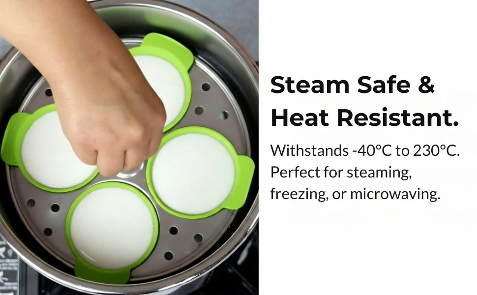 Reusable Silicone Idli Moulds (Set of 8) – Non-Stick BPA-Free Idli Maker Cups; g - Image 11