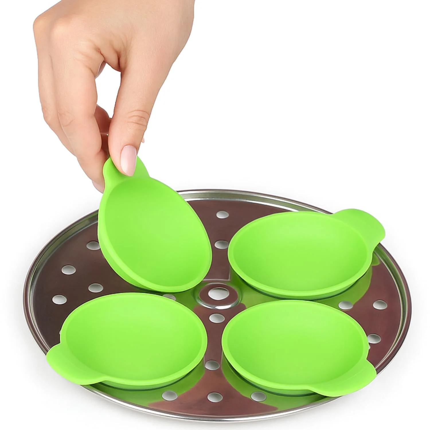 Reusable Silicone Idli Moulds (Set of 8) – Non-Stick BPA-Free Idli Maker Cups; g - Image 4