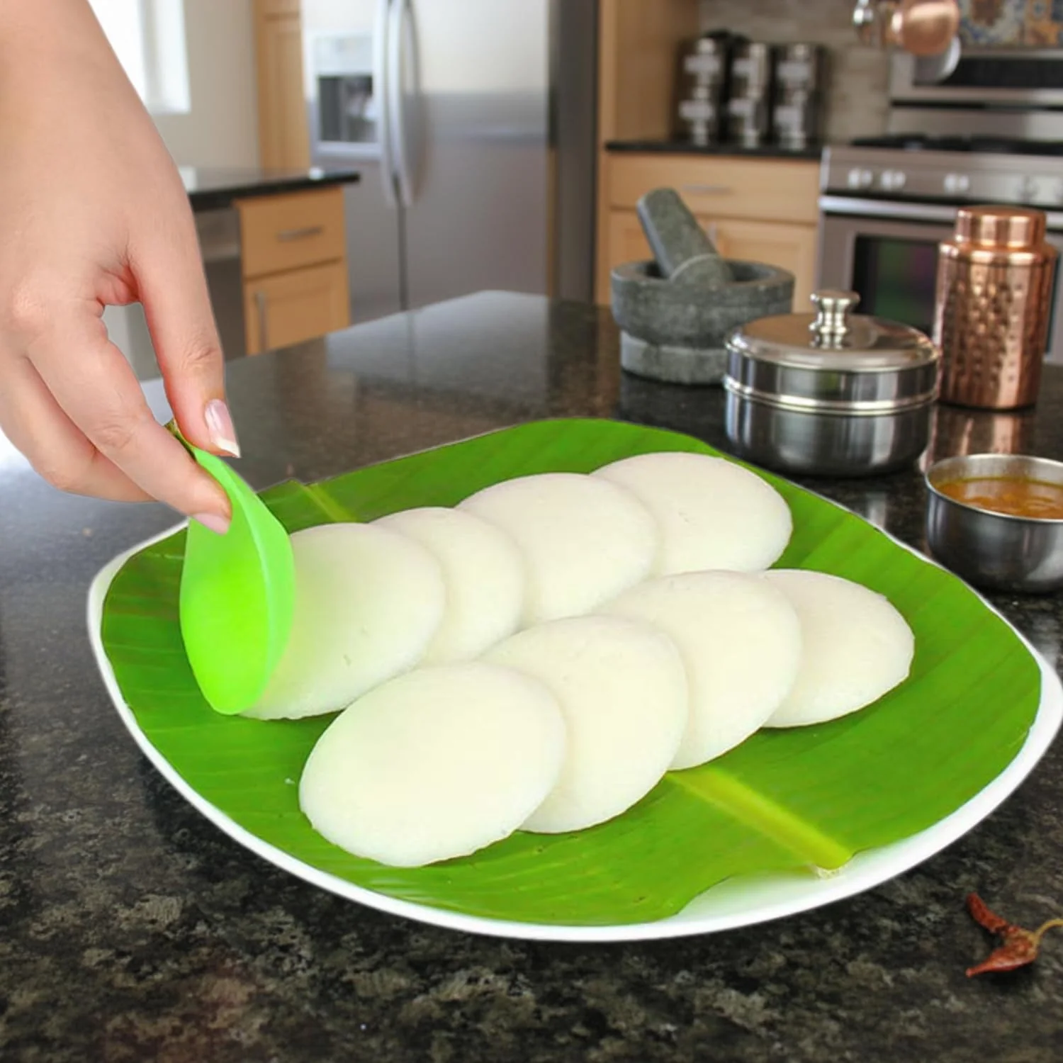 Reusable Silicone Idli Moulds (Set of 8) – Non-Stick BPA-Free Idli Maker Cups; g - Image 7