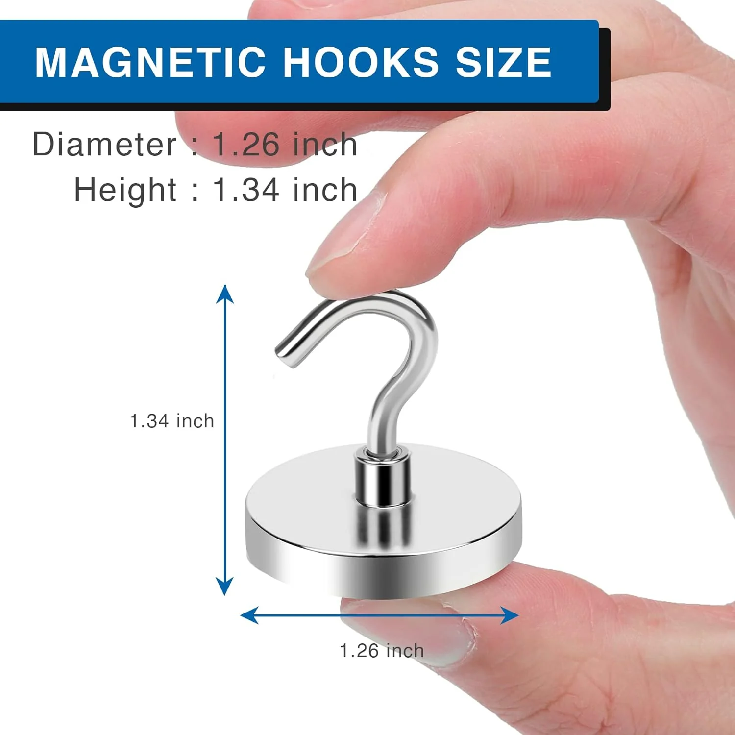 Steel Magnetic Hook – Rust-Resistant, Hanging for Fridge, Garage & Kitchen (Pack of 4)-.g - Image 5