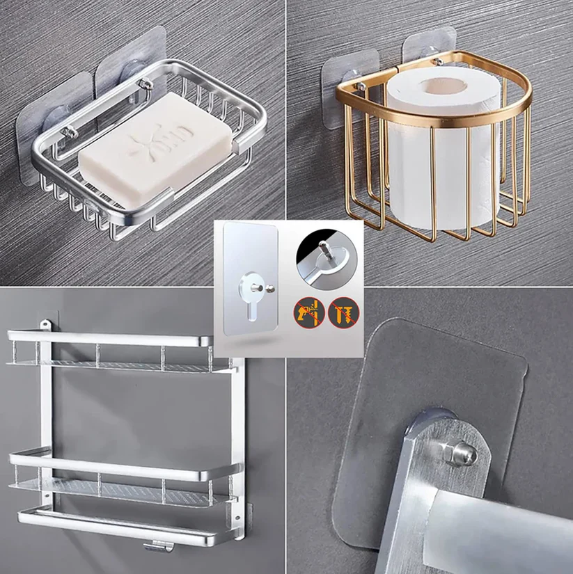 Adhesive Wall Hooks, No-Drilling Waterproof Screw for Hanging - Image 4